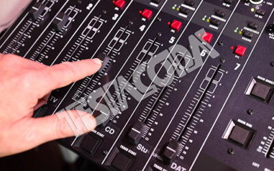 Audio Mixer Fader Operating