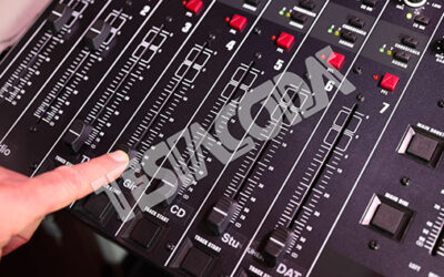 Audio Mixer Fader Operating