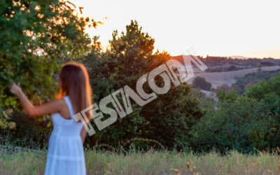 Young Girl in white and the Magic Tree