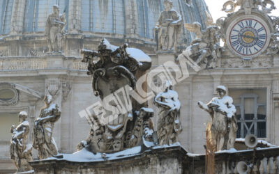 Snow on St Peter, Rome