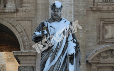 Snow on St Peter, Rome