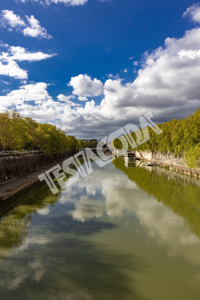 River Tevere from Ponte Sisto, Rome, Italy